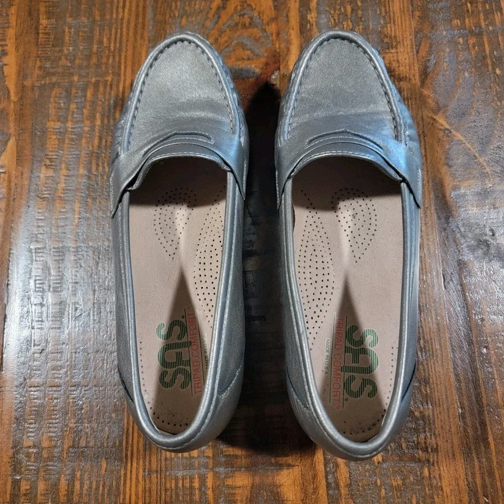 SAS Womens Wink Loafer Tripad Comfort Slip On In Pewter Discontinued Size 8 W